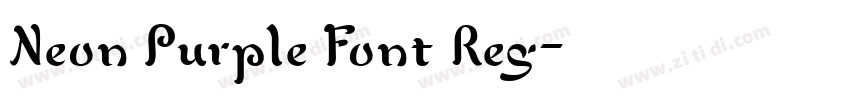 Neon Purple Font Reg字体转换